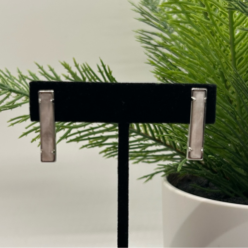 Kendra Scott Silver Lady Rectangular Stud Earring… - image 3